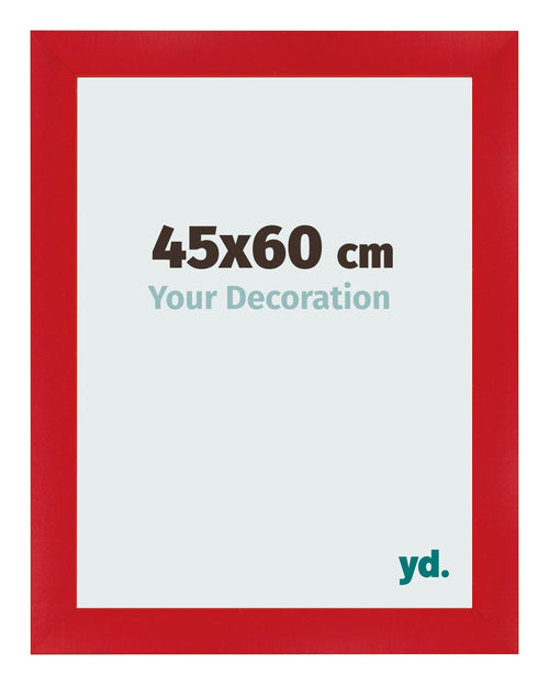 Photo Frame 45x60cm Red MDF Pisa Front Size | Yourdecoration.co.uk