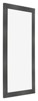 Photo Frame 45x80cm Black Silver Polished MDF Pisa Front Oblique | Yourdecoration.co.uk
