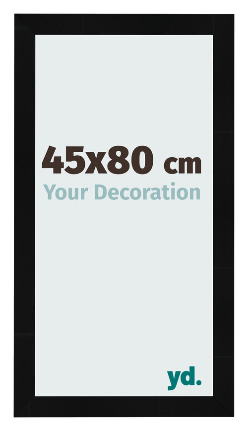 Photo Frame 45x80cm Black Silver Polished MDF Pisa Front Size | Yourdecoration.co.uk