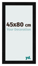 Photo Frame 45x80cm Black Silver Polished MDF Pisa Front Size | Yourdecoration.co.uk