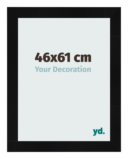 Photo Frame 46x61cm Black Silver Polished MDF Pisa Front Size | Yourdecoration.co.uk