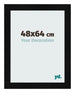 Photo Frame 48x64cm Black Silver Polished MDF Pisa Front Size | Yourdecoration.co.uk