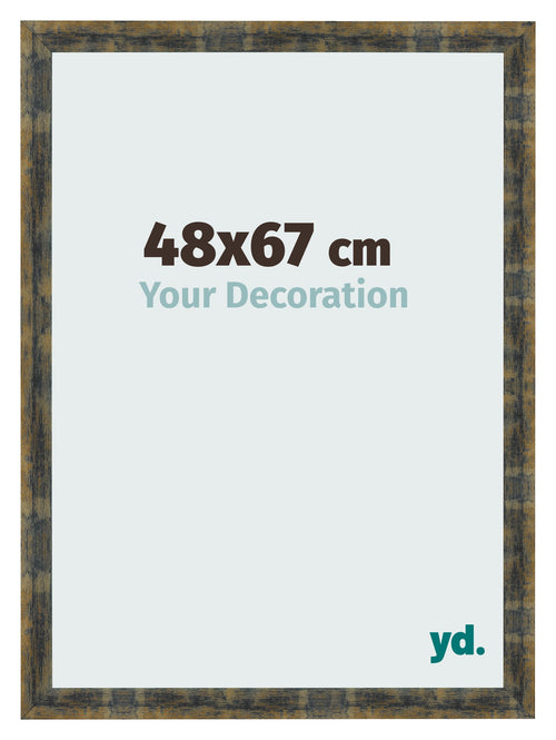Photo Frame 48x67cm Blue Gold Melange MDF Pisa Front Size | Yourdecoration.co.uk