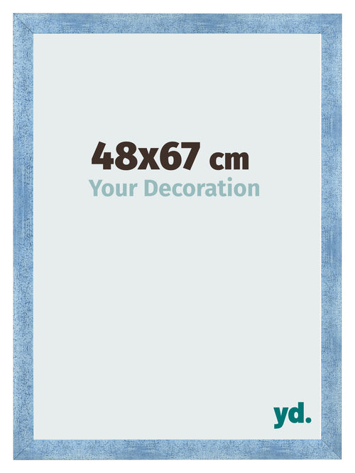 Photo Frame 48x67cm Clear Blue Swept MDF Pisa Front Size | Yourdecoration.co.uk