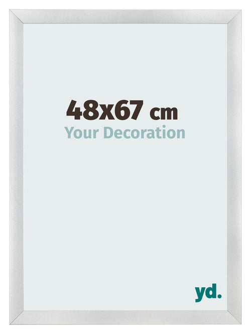 Photo Frame 48x67cm Silver Black Swept MDF Pisa Front Size | Yourdecoration.co.uk