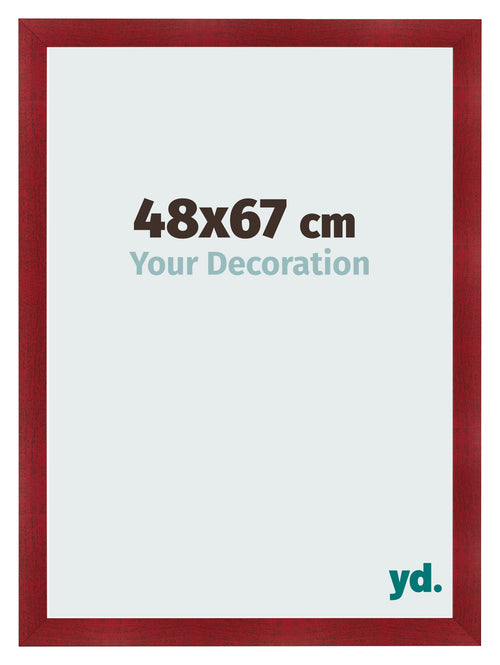 Photo Frame 48x67cm Wine Red Swept MDF Pisa Front Size | Yourdecoration.co.uk