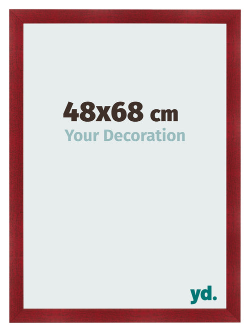Photo Frame 48x68cm Wine Red Swept MDF Pisa Front Size | Yourdecoration.co.uk