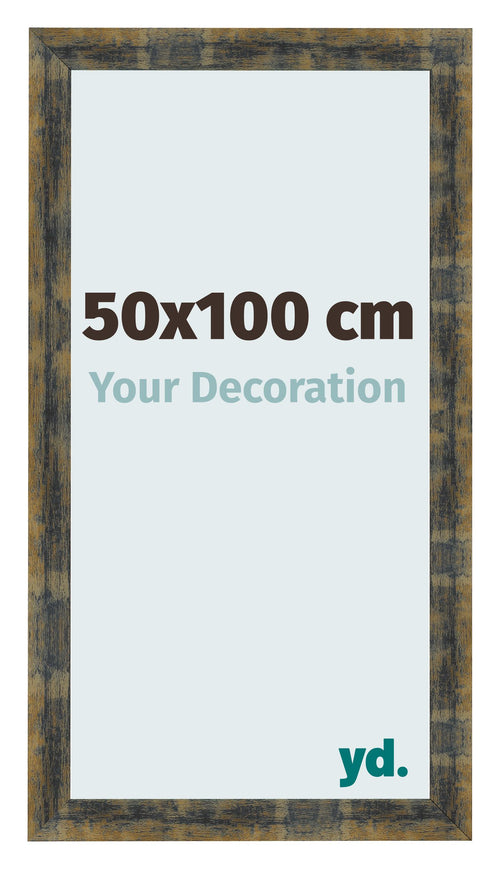 Photo Frame 50x100cm Blue Gold Melange MDF Pisa Front Size | Yourdecoration.co.uk