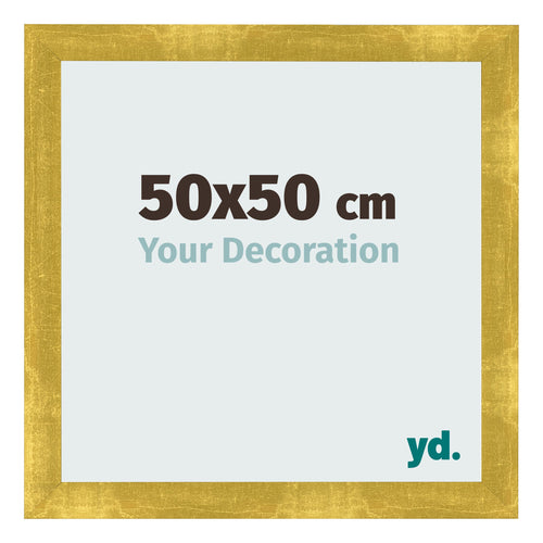 Photo Frame 50x50cm Gold Vintage MDF Pisa Front Size | Yourdecoration.co.uk
