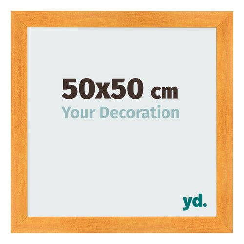 Photo Frame 50x50cm Orange MDF Pisa Front Size | Yourdecoration.co.uk