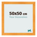 Photo Frame 50x50cm Orange MDF Pisa Front Size | Yourdecoration.co.uk