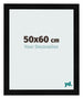 Photo Frame 50x60cm Black Silver Polished MDF Pisa Front Size | Yourdecoration.co.uk