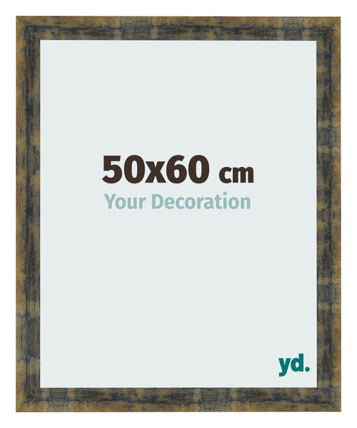 Photo Frame 50x60cm Blue Gold Melange MDF Pisa Front Size | Yourdecoration.co.uk