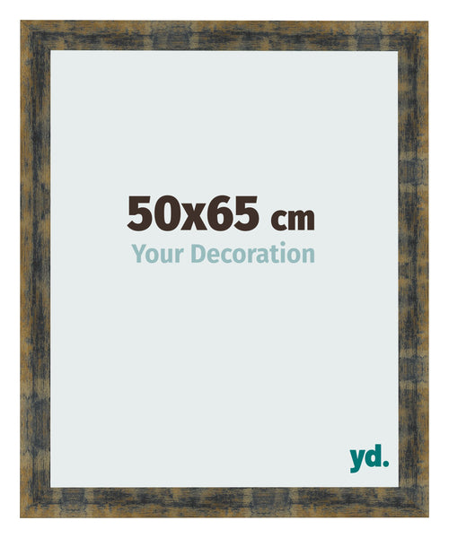 Photo Frame 50x65cm Blue Gold Melange MDF Pisa Front Size | Yourdecoration.co.uk