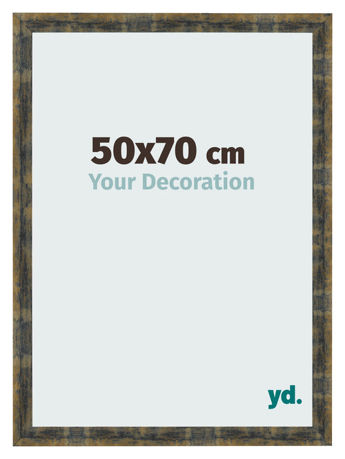 Photo Frame 50x70cm Blue Gold Melange MDF Pisa Front Size | Yourdecoration.co.uk