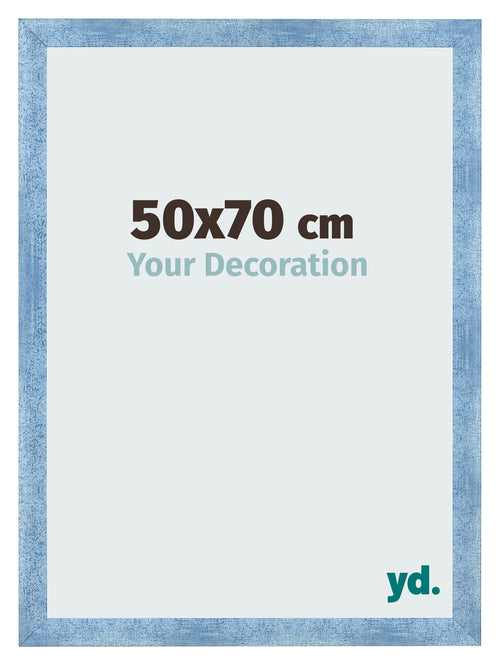 Photo Frame 50x70cm Clear Blue Swept MDF Pisa Front Size | Yourdecoration.co.uk