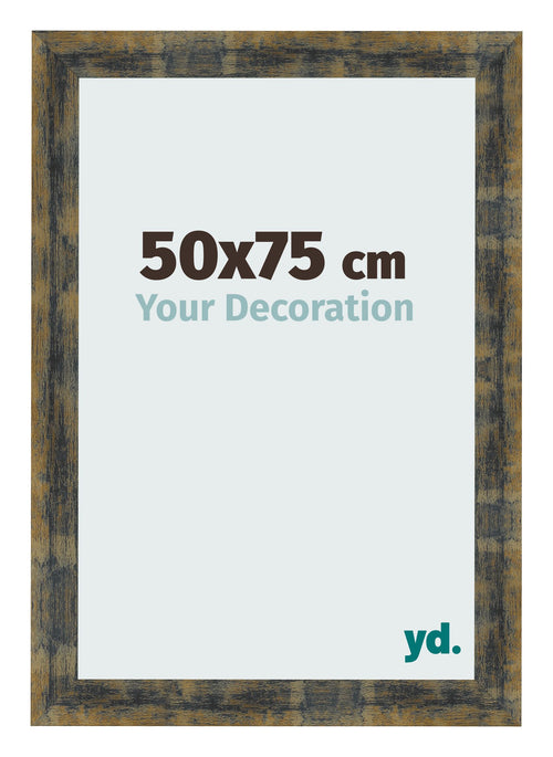 Photo Frame 50x75cm Blue Gold Melange MDF Pisa Front Size | Yourdecoration.co.uk