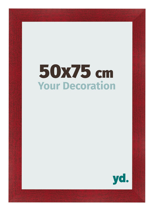 Photo Frame 50x75cm Wine Red Swept MDF Pisa Front Size | Yourdecoration.co.uk