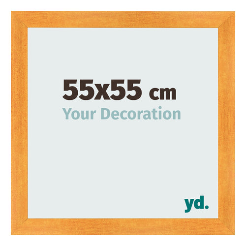 Photo Frame 55x55cm Orange MDF Pisa Front Size | Yourdecoration.co.uk