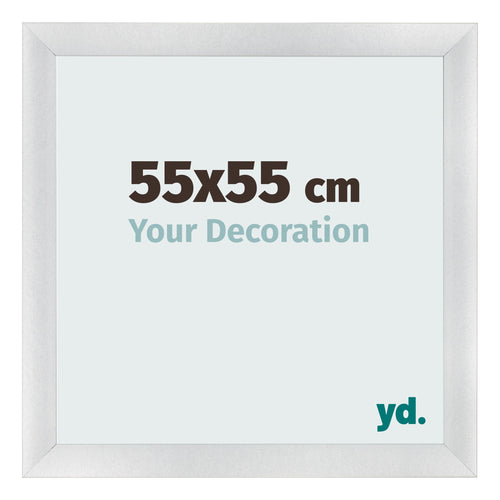 Photo Frame 55x55cm Silver Black Swept MDF Pisa Front Size | Yourdecoration.co.uk