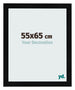 Photo Frame 55x65cm Black Silver Polished MDF Pisa Front Size | Yourdecoration.co.uk