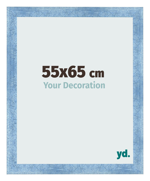 Photo Frame 55x65cm Clear Blue Swept MDF Pisa Front Size | Yourdecoration.co.uk