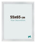 Photo Frame 55x65cm Silver Black Swept MDF Pisa Front Size | Yourdecoration.co.uk