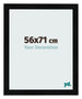 Photo Frame 56x71cm Black Silver Polished MDF Pisa Front Size | Yourdecoration.co.uk
