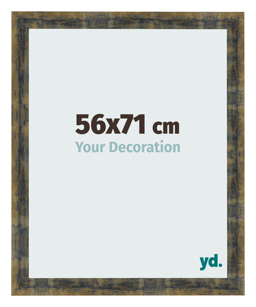 Photo Frame 56x71cm Blue Gold Melange MDF Pisa Front Size | Yourdecoration.co.uk