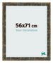 Photo Frame 56x71cm Blue Gold Melange MDF Pisa Front Size | Yourdecoration.co.uk