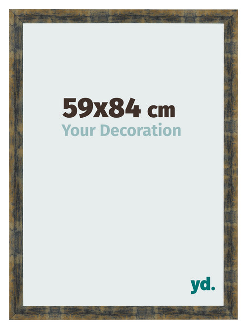 Photo Frame 59x84cm Blue Gold Melange MDF Pisa Front Size | Yourdecoration.co.uk