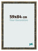 Photo Frame 59x84cm Blue Gold Melange MDF Pisa Front Size | Yourdecoration.co.uk
