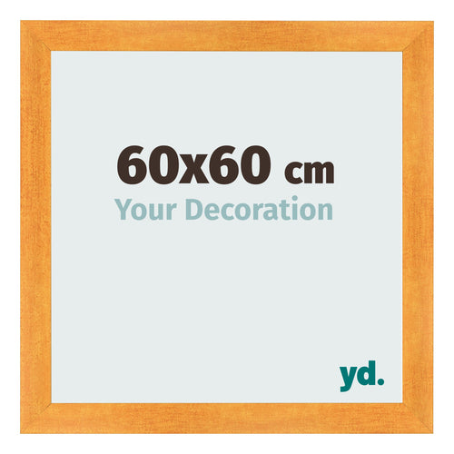 Photo Frame 60x60cm Orange MDF Pisa Front Size | Yourdecoration.co.uk