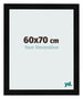Photo Frame 60x70cm Black Silver Polished MDF Pisa Front Size | Yourdecoration.co.uk