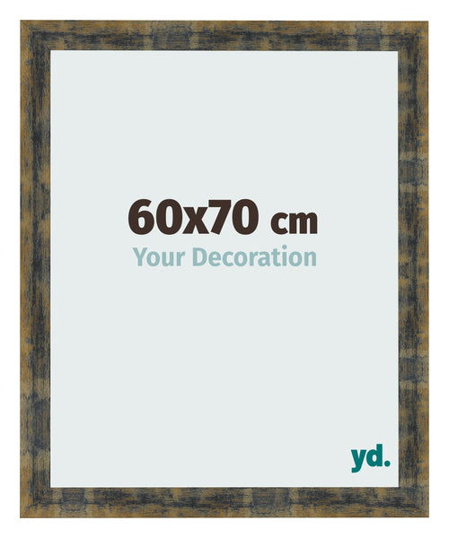 Photo Frame 60x70cm Blue Gold Melange MDF Pisa Front Size | Yourdecoration.co.uk