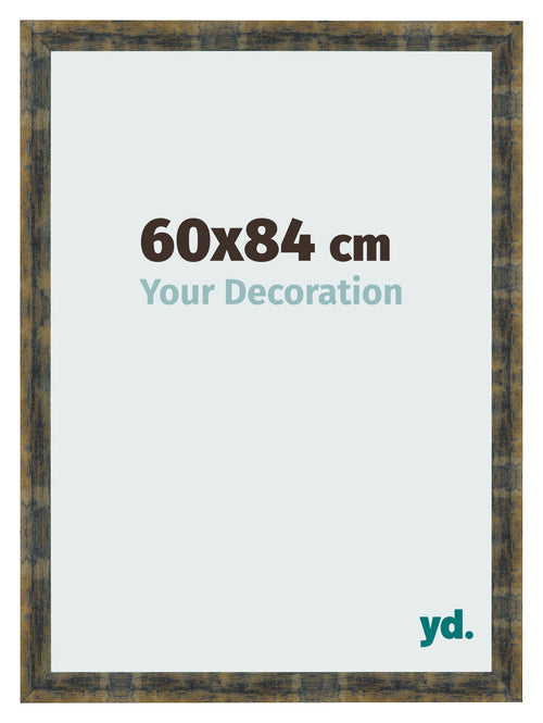 Photo Frame 60x84cm Blue Gold Melange MDF Pisa Front Size | Yourdecoration.co.uk