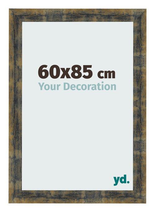 Photo Frame 60x85cm Blue Gold Melange MDF Pisa Front Size | Yourdecoration.co.uk