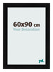 Photo Frame 60x90cm Black Silver Polished MDF Pisa Front Size | Yourdecoration.co.uk