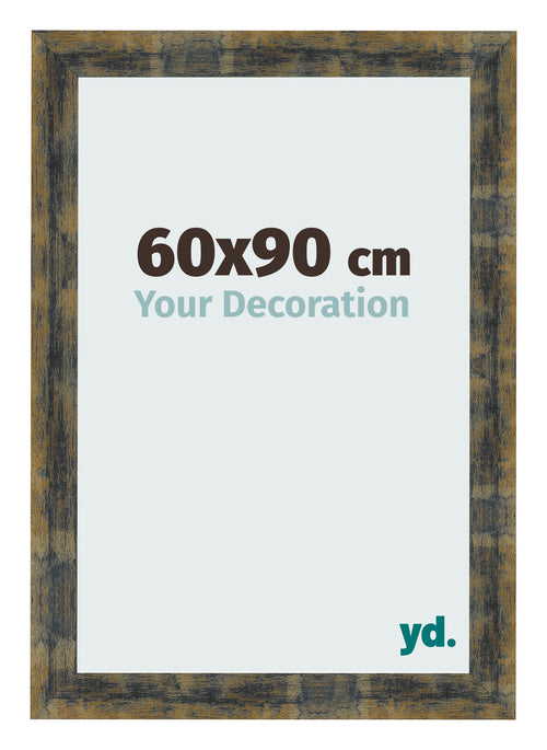 Photo Frame 60x90cm Blue Gold Melange MDF Pisa Front Size | Yourdecoration.co.uk
