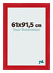 Photo Frame 61x91 5cm Red MDF Pisa Front Size | Yourdecoration.co.uk
