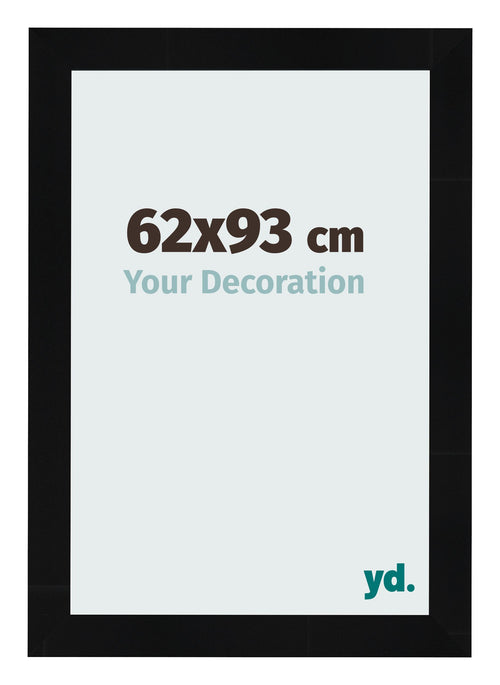Photo Frame 62x93cm Black Silver Polished MDF Pisa Front Size | Yourdecoration.co.uk