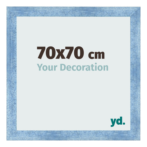 Photo Frame 70x70cm Clear Blue Swept MDF Pisa Front Size | Yourdecoration.co.uk