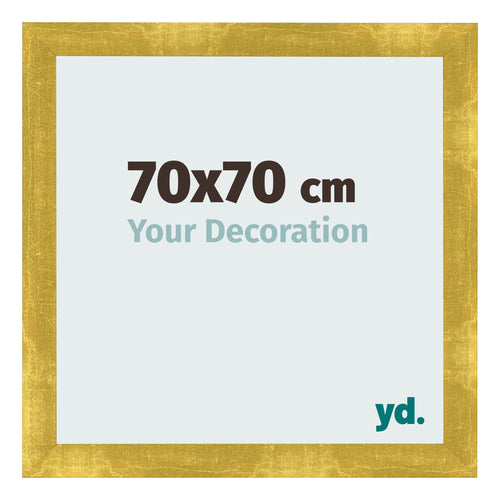 Photo Frame 70x70cm Gold Vintage MDF Pisa Front Size | Yourdecoration.co.uk