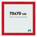 Photo Frame 70x70cm Red MDF Pisa Front Size | Yourdecoration.co.uk