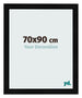 Photo Frame 70x90cm Black Silver Polished MDF Pisa Front Size | Yourdecoration.co.uk