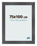 Photo Frame 75x100cm Black Silver Polished MDF Pisa Front Size | Yourdecoration.co.uk
