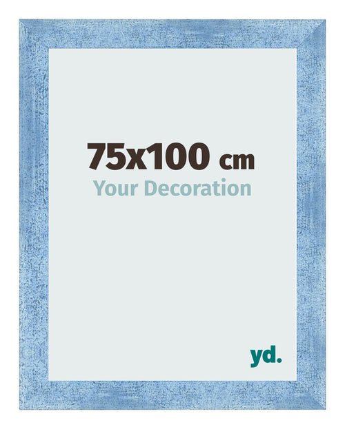 Photo Frame 75x100cm Clear Blue Swept MDF Pisa Front Size | Yourdecoration.co.uk
