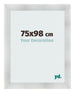 Photo Frame 75x98cm Aluminum Brushed MDF Pisa Front Size | Yourdecoration.co.uk