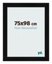 Photo Frame 75x98cm Black Silver Polished MDF Pisa Front Size | Yourdecoration.co.uk