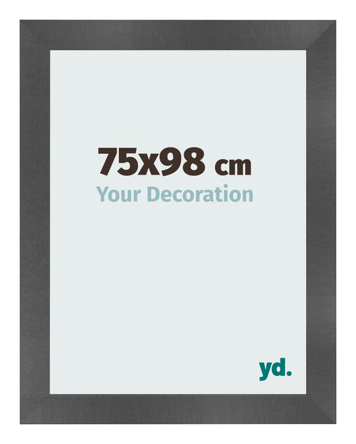 Photo Frame 75x98cm Black Silver Polished MDF Pisa Front Size | Yourdecoration.co.uk